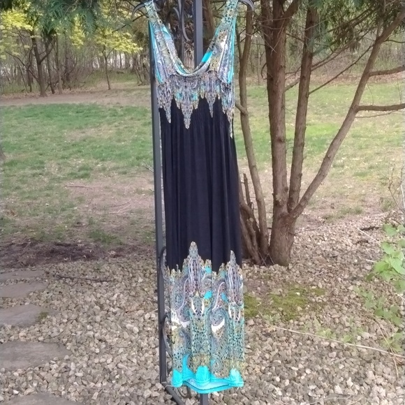 Arianna by Howard's polyester maxi dress size S/M - Picture 9 of 11